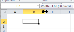 modifying cell height and width
