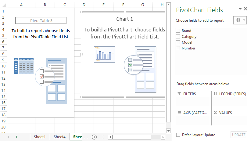 selecting data for a pivot chart