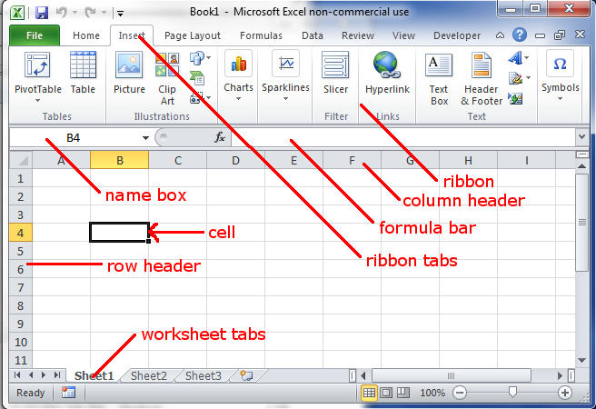 basic Excel terms