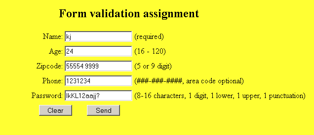 form validation example