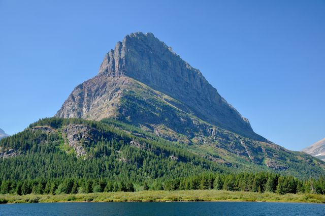 Mountain from Swiftcurrent Lake