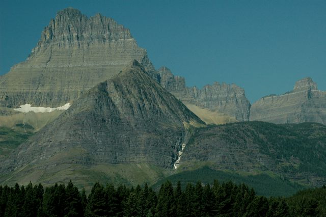 Mountains from Swiftcurrent Lake