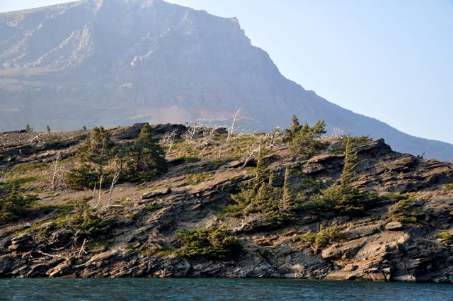 Sun Point from tour boat, St. Mary Lake