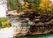 Copper-stained rock, Pictured Rocks National Lakeshore