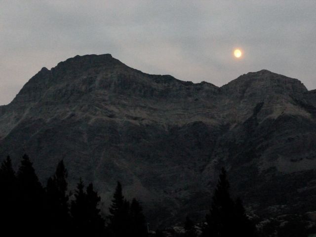 Moonrise over Waterton Lakes