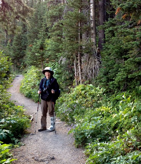 Vickie on Cameron Lake trail