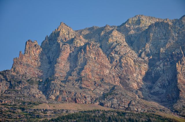 Mountain near sunset, St. Mary Lake